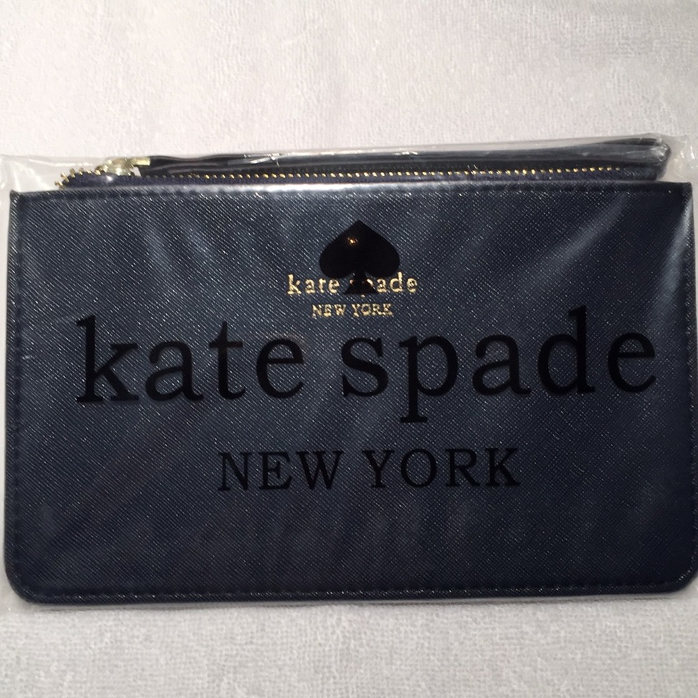 Kate Spade Wristlet/Clutch Classic “Slim Bee” Navy - Picture 3 of 7